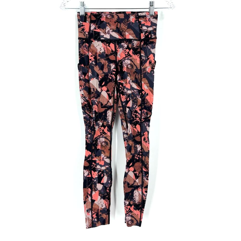 Lululemon Fast & Free 7/8 Tight II Translucence Alpine White Multi Size 4